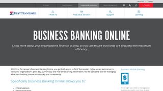 Business Banking Online - First Tennessee Bank