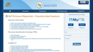 MyFTB Account Registration - Frequently Asked Questions | California ...