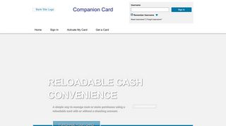 Companion Card - Home Page - visaprepaidprocessing.com