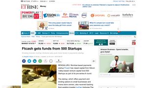 FTCash: Ftcash gets funds from 500 Startups - The Economic Times