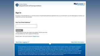 Register for MyAccess | U.S. Department of Transportation