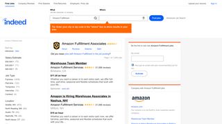 Amazon Fulfillment Jobs, Employment | Indeed.com