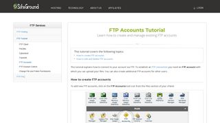 FTP Accounts Tutorial - SiteGround