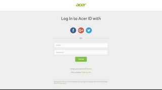 Sign in to Acer