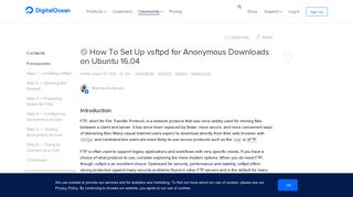 How To Set Up vsftpd for Anonymous Downloads on Ubuntu 16.04 ...
