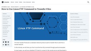 How to Use Linux FTP Command to Transfer Files | Linuxize