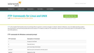 List of FTP Commands for Linux and UNIX | Serv-U