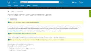 PowerEdge Server : LifeCycle Controller Update | Dell US
