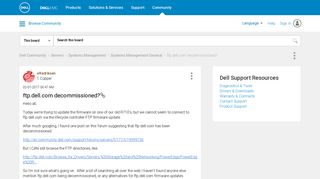 ftp.dell.com decommissioned? - Dell Community