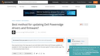 Best method for updating Dell Poweredge drivers and firmware ...
