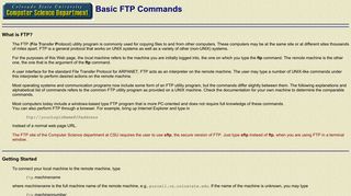 Basic FTP Commands
