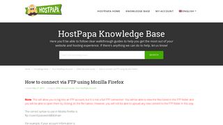 How to connect via FTP using Mozilla Firefox