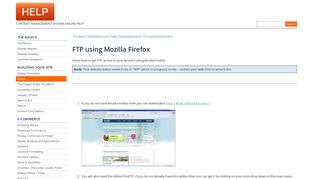 FTP using Mozilla Firefox - Uploading content - Content Management ...