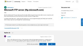Microsoft FTP server (ftp.microsoft.com) - Microsoft Community