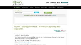 How do I edit my FTP account Username and password?