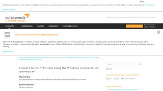 Connect to the FTP client using the Windows command line ...