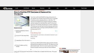 How to Find the FTP Username & Password for Wordpress | Chron.com