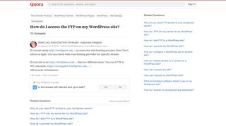 How to access the FTP on my WordPress site - Quora