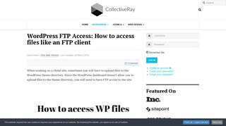 WordPress FTP Access: How to access files like an FTP client ...