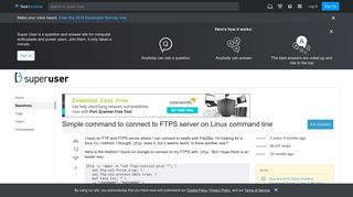 Simple command to connect to FTPS server on Linux command line ...