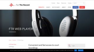 FTR Web Player - For The Record