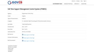 Full Time Support Management Control System (FTSMCS) - Govcb ...