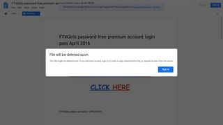 FTVGirls password free premium account login pass April 2016