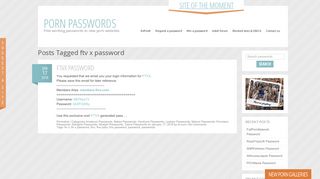Ftv X Password | Porn Passwords
