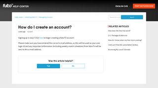 How do I create an account? - fuboTV Help Center