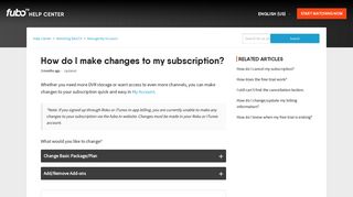 How do I make changes to my subscription? - fuboTV Help Center