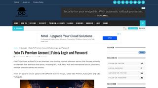 Fubo TV Premium Account | Fubotv Login and Password - DMZ ...