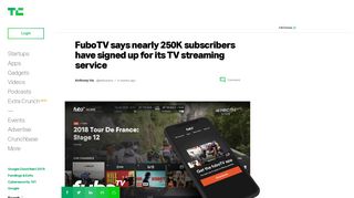 FuboTV says nearly 250K subscribers have signed up for its TV ...