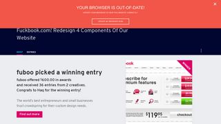 Fuckbook.com! Redesign 4 components of our website, a Web ...