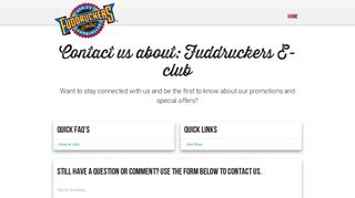 Fuddruckers E-club - Fuddruckers: Contact Us