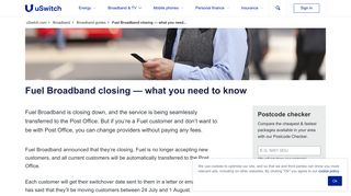 Fuel Broadband closing — what you need to know - uSwitch.com