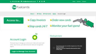Account Login - Be Fuelcards