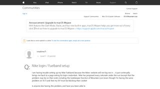 Nike login / Fuelband setup - Apple Community