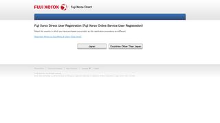 Fuji Xerox Direct User Registration