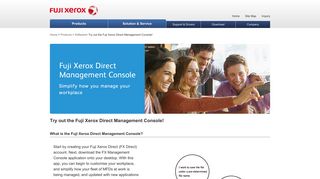 Fuji Xerox Asia Pacific - Try out the Fuji Xerox Direct Management ...