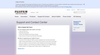 Register a Product - Fujifilm