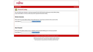 Forgot Username or Password? - Fujitsu General - Portal Viewer