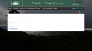 Fulbright Student Program - Login