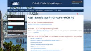 Foreign Fulbright Program - Application Management Resources