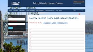 Foreign Fulbright Program - Online Application Student Instructions