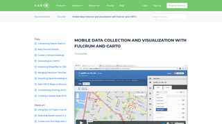 Mobile data collection and visualization with Fulcrum and CARTO ...