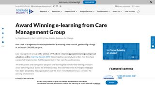 Award Winning e-learning from Care Management Group - Towards ...