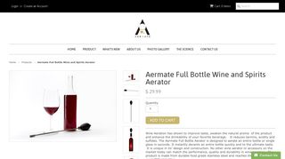 Aermate Full Bottle Wine and Spirits Aerator – AERMATE STORE