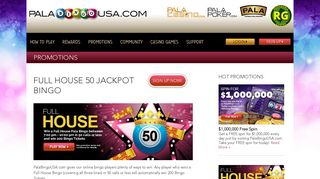 Full House Bingo - 50 Jackpot | PalaBingoUSA