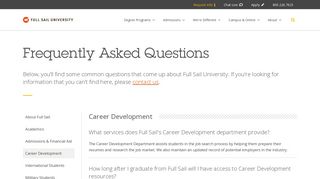 Career Development - Full Sail University