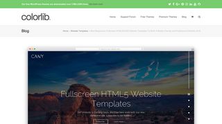 Top 40 Fullscreen HTML5/CSS3 Website Templates 2018 - Colorlib